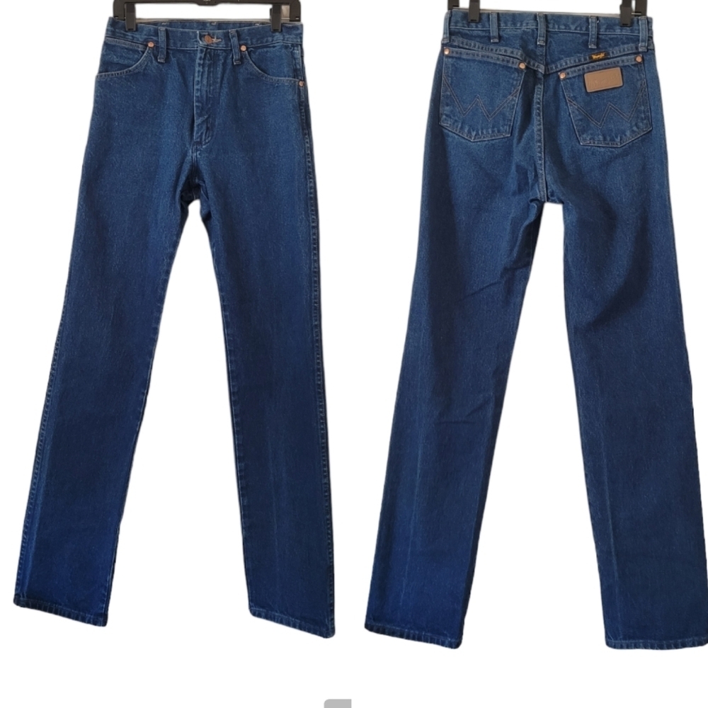 Wrangler Vintage Dark Wash Boot‎ Cut 100% Cotton Jeans